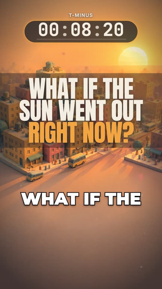 What if the Sun went out right now? in the Ember Countdown style