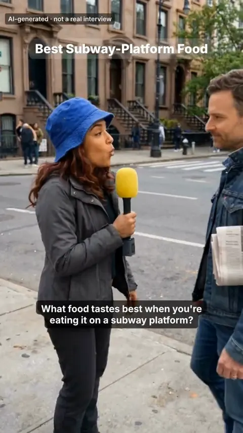 Best Subway-Platform Food — an AI-generated street interviews video